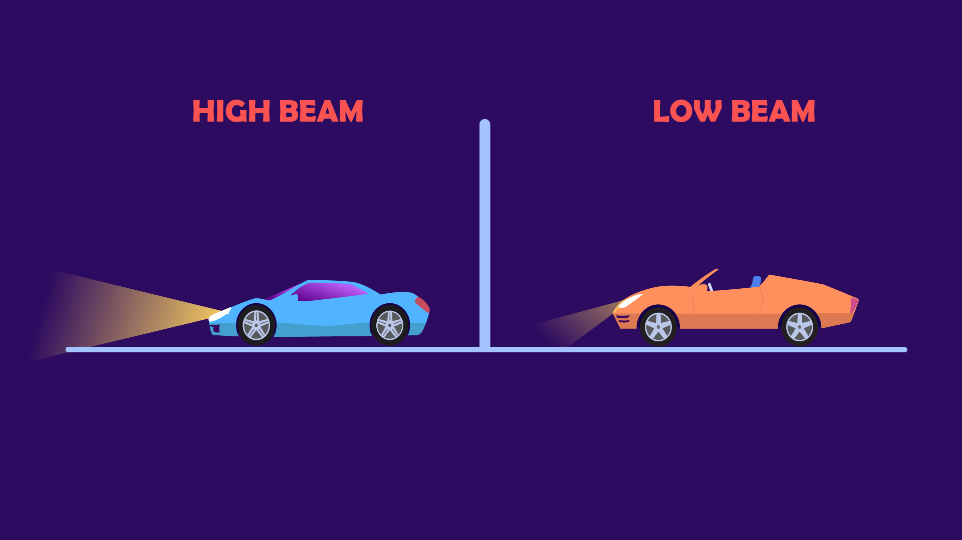 low beam headlights