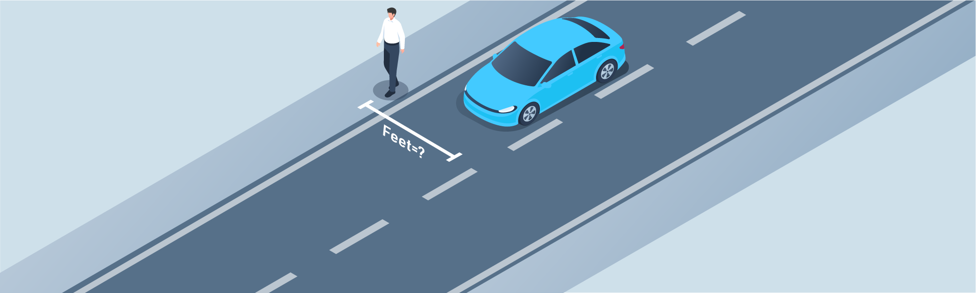 Changing positions - When passing a pedestrian who is walking on the road or shoulder of the roadway, you should keep a minimum distance of: