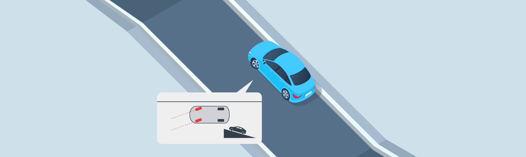 Parking - Why should you turn your vehicle’s front wheels to the left when parking facing uphill on the right side of a street with a curb?