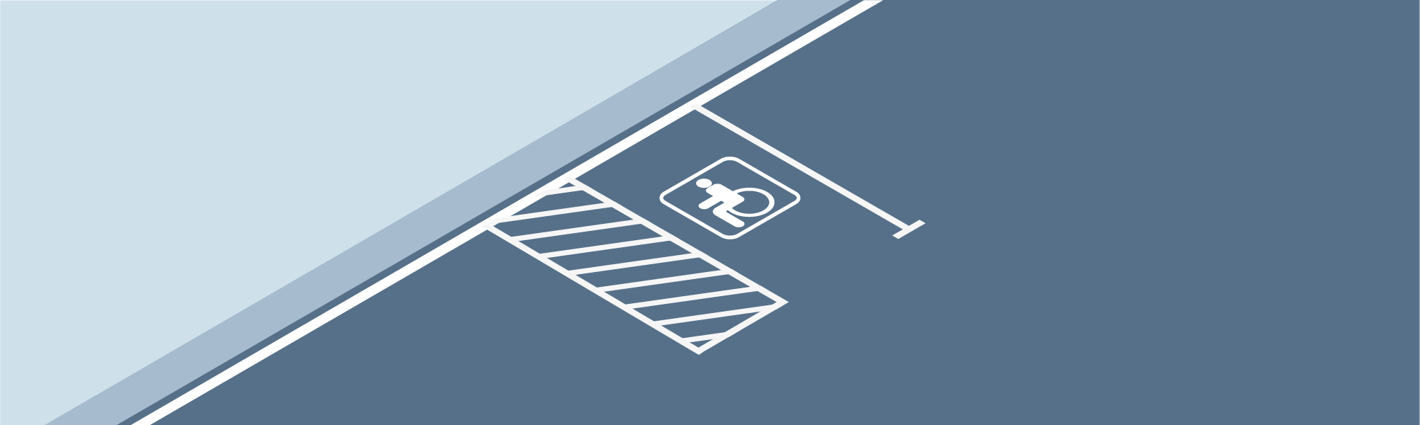 Parking - You see diagonal stripes painted on the pavement next to a reserved parking space. What should you do?