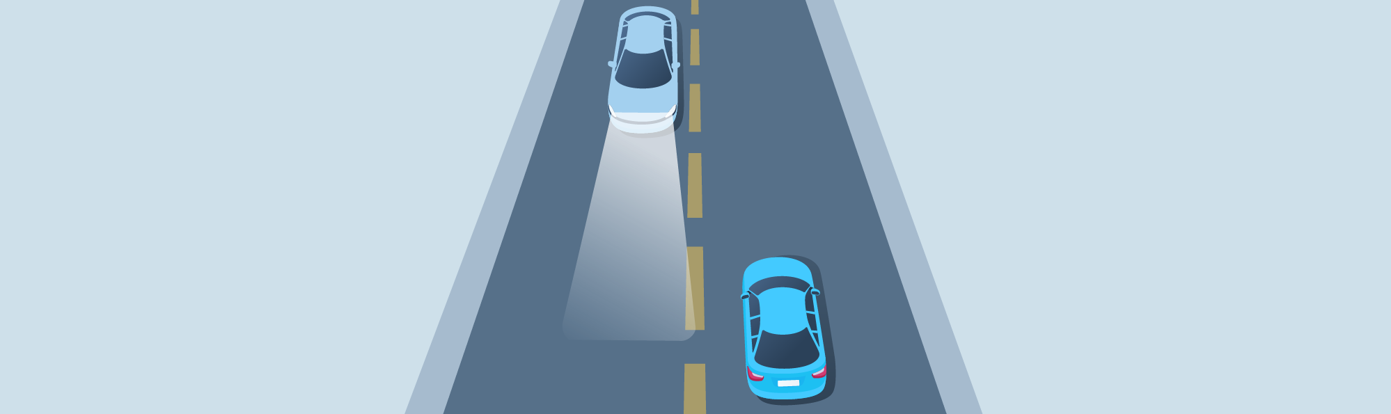 DMV Permit Car Driving at night and in bad weather - What should you do when approaching an oncoming vehicle with its high-beam headlight glaring at you?