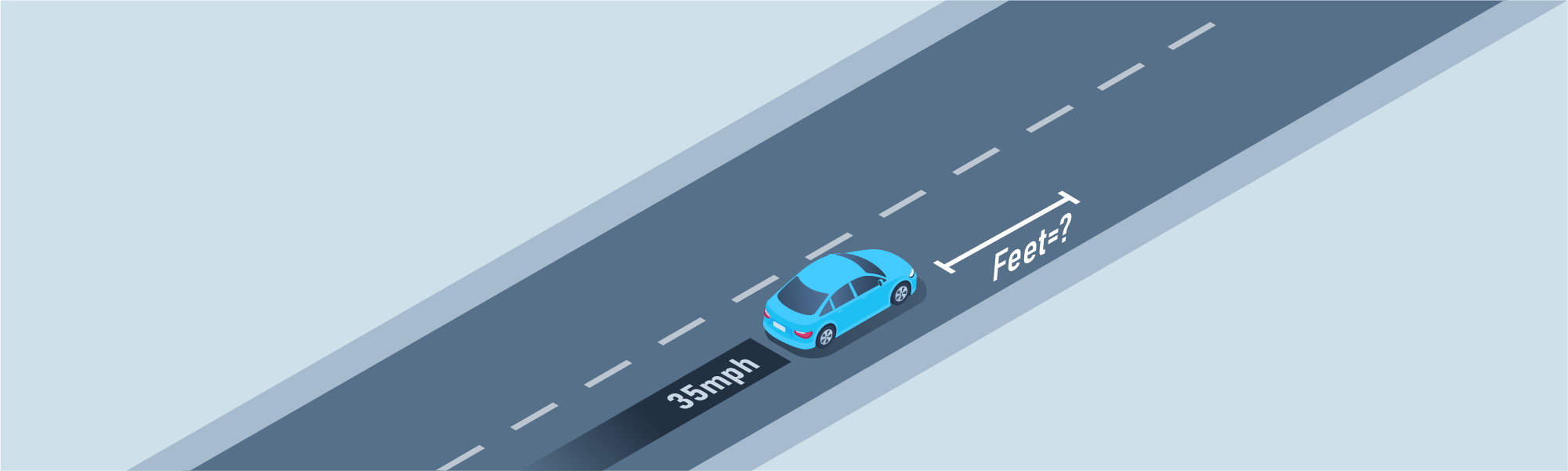 Stopping - How many feet does it take to react and bring a vehicle to a complete stop when traveling at 35 mph?