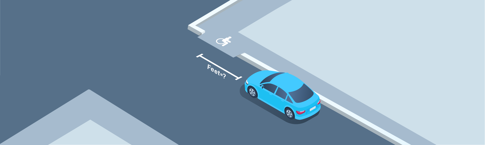 Parking - What is the minimum distance you should maintain when parking or leaving your vehicle near a sidewalk ramp for disabled persons?