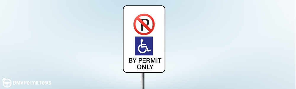 DMV Permit Car Traffic Signs - What does this road sign indicate regarding parking?