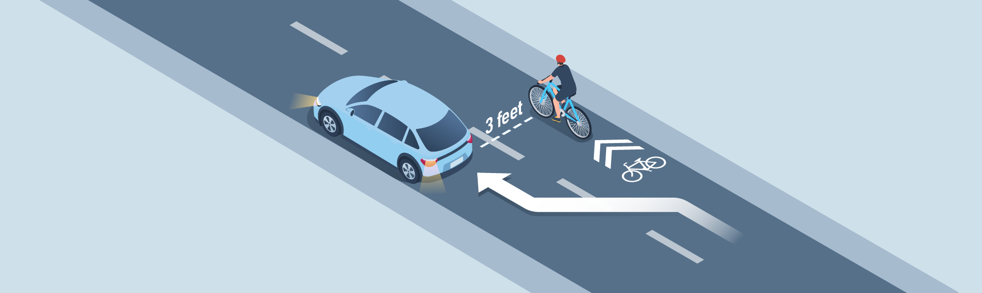 Sharing the road - When passing a cyclist, motor vehicle drivers must maintain a minimum distance of _________.