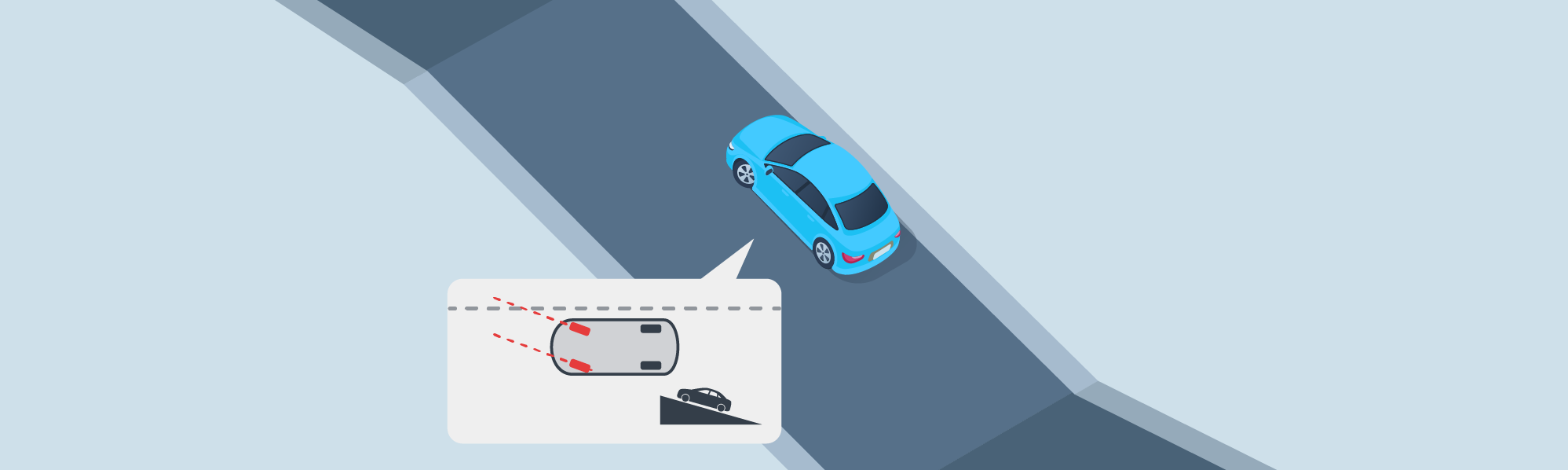 Parking - Why should you set the steering wheel towards the curb when parking the vehicle facing uphill on a road without a curb?