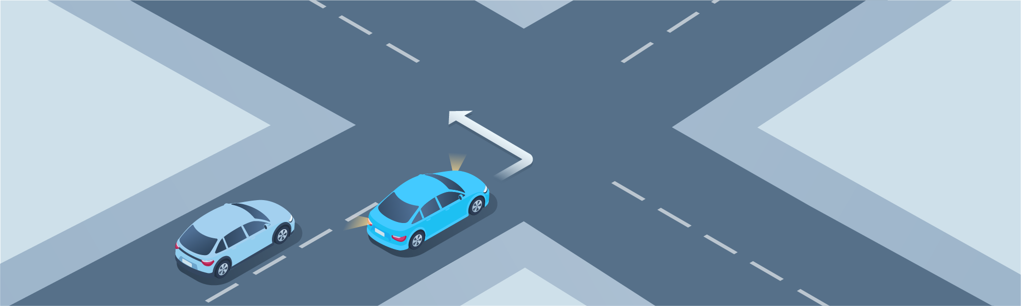 Changing directions - What must you do when making a left turn within an intersection or into an alley, driveway, or private road?