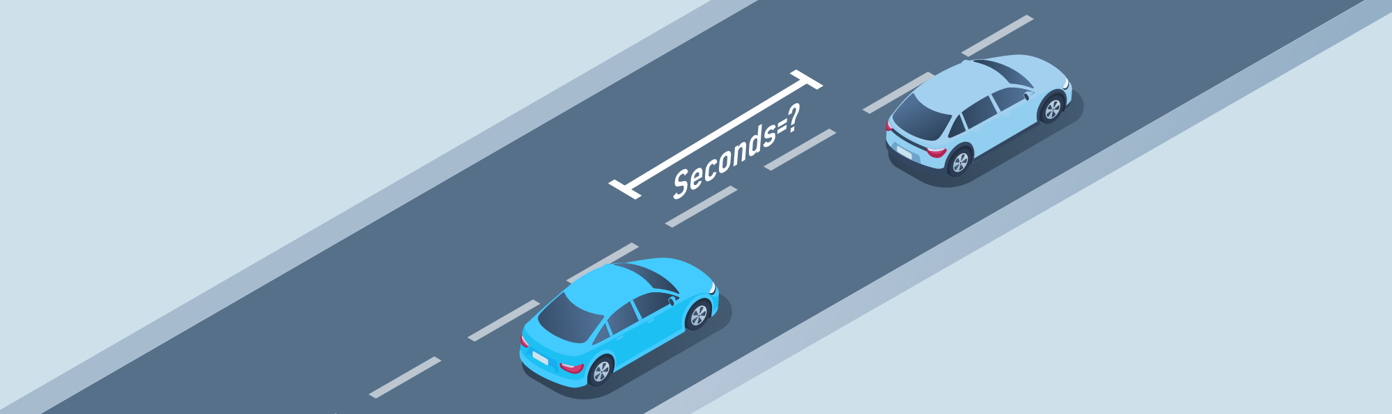 Driving along - What is the recommended minimum time gap between your car and the one in front of you for speeds of 30 mph or less during good road conditions?