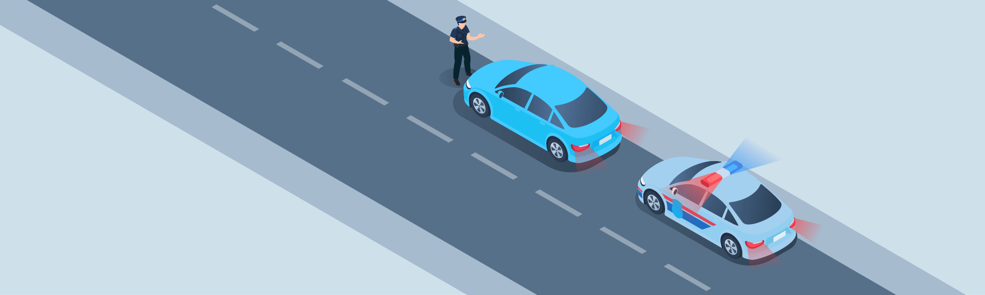 Driving along - What should you do when pulled over by a law enforcement officer?