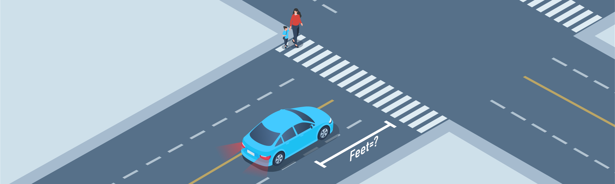 DMV Permit Car Sharing the road - How far should you stop before the crosswalk when on a multi-lane road?