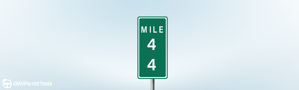 Traffic Signs - What does a stacked mile marker sign indicate?