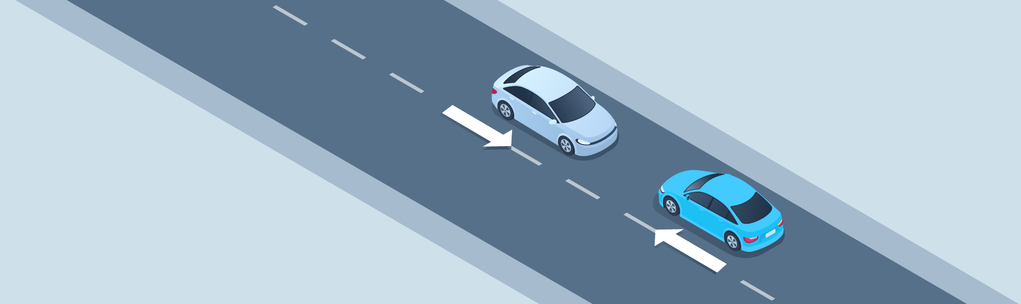 Dealing with emergencies - What should you do if a vehicle is approaching head-on in your lane?