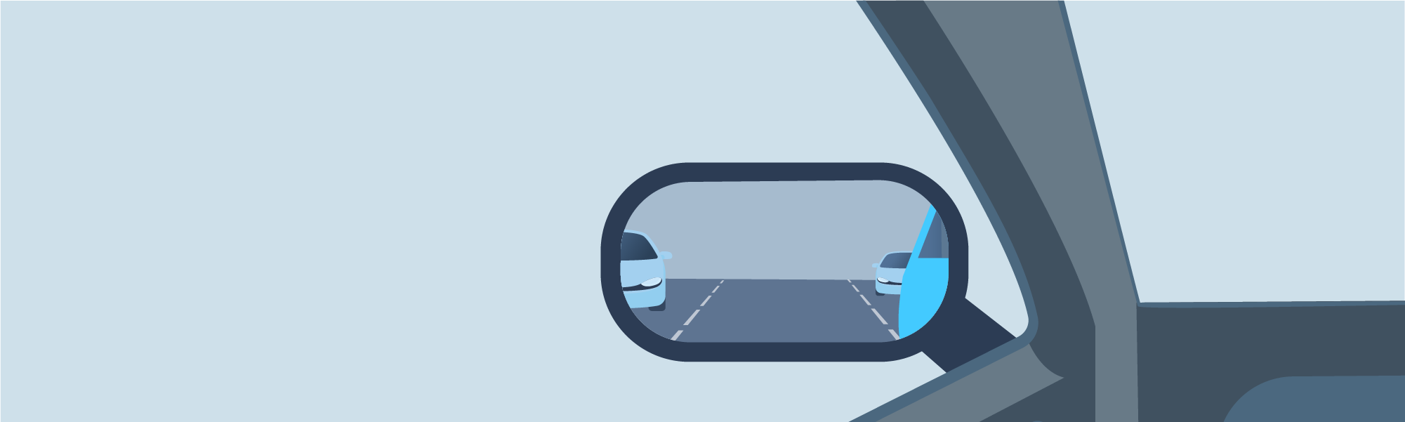 Getting ready to drive - How can you check for vehicles in your blind spots if the side rearview mirrors show only narrow angles of view?