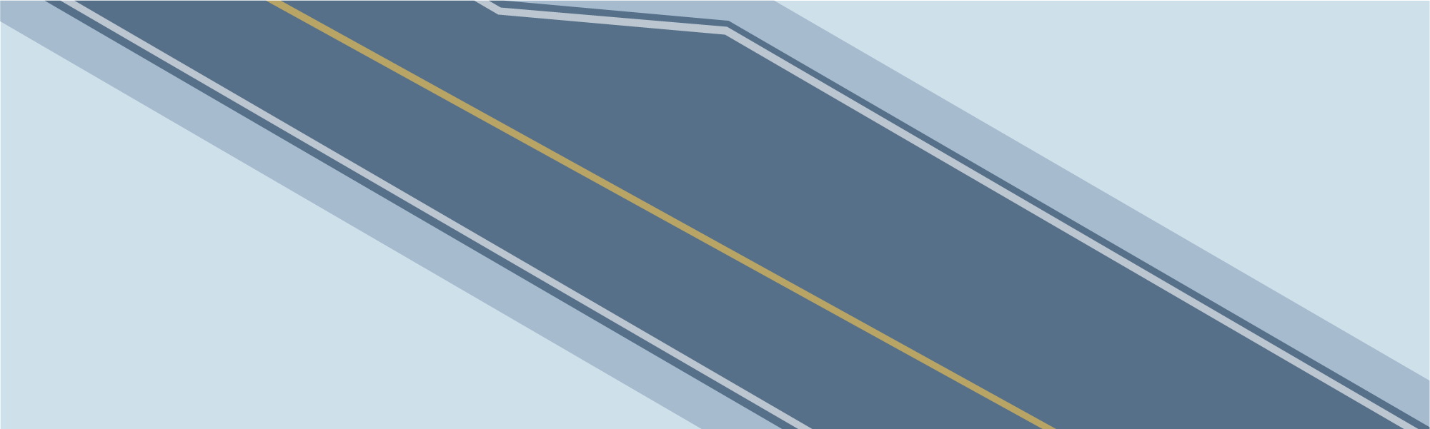 Changing positions - What does it indicate if an edge line angles in toward the center of the road?