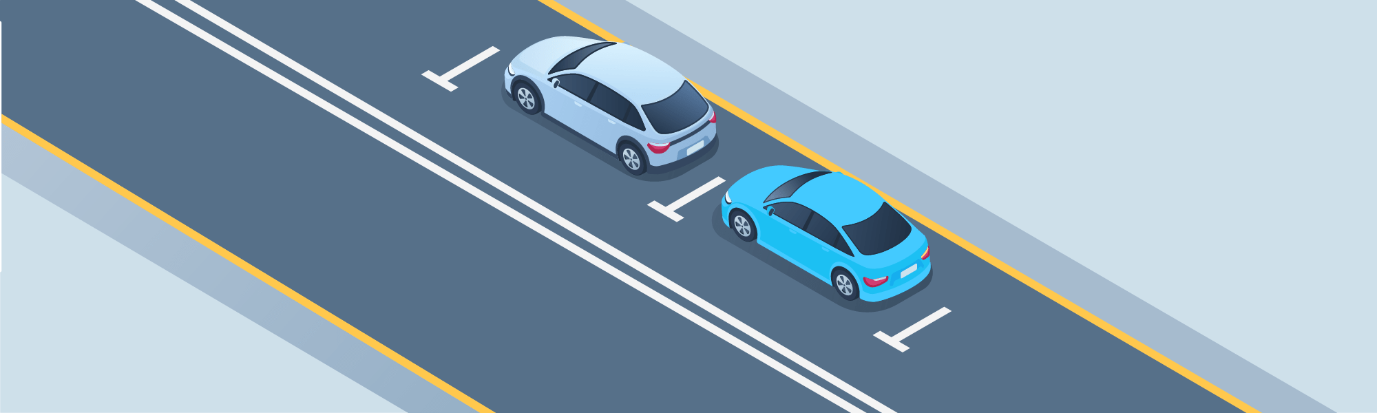 Parking - How should a vehicle be positioned when properly parked in a parking space?