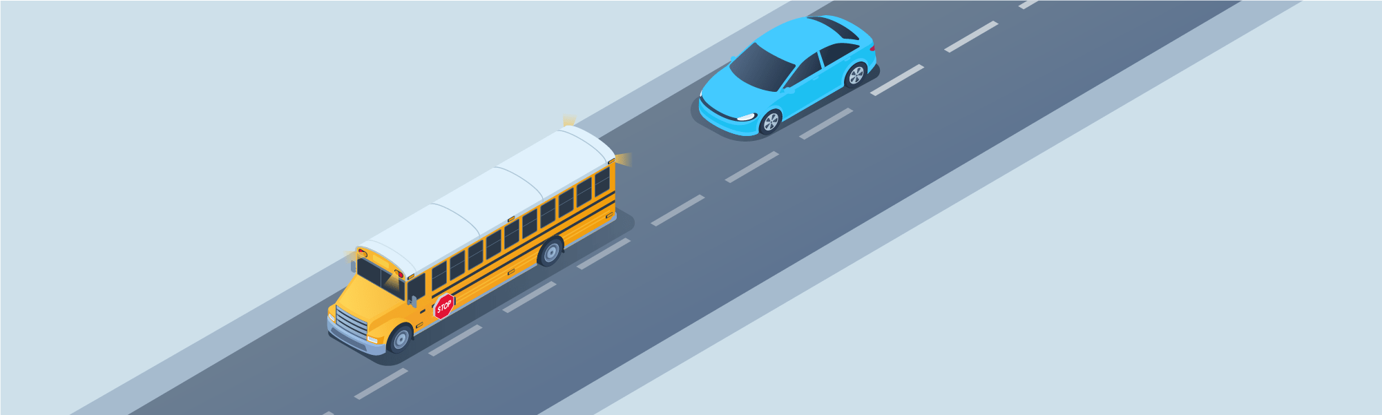 DMV Permit Car Stopping - What should drivers do when approaching a school bus with flashing yellow lights?