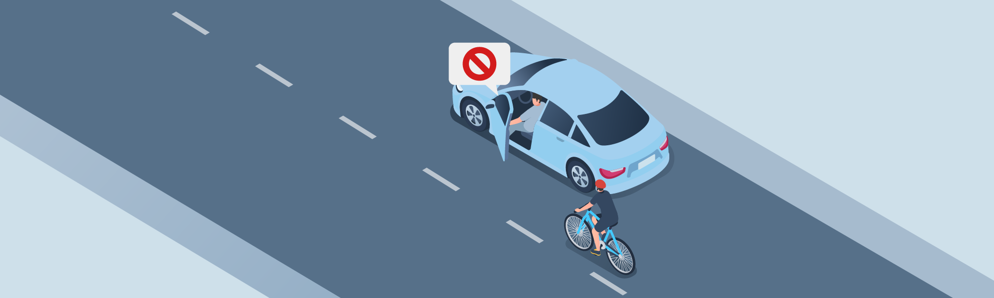 Parking - After successfully parallel parking, what should you consider before opening a door on the road side of your vehicle?