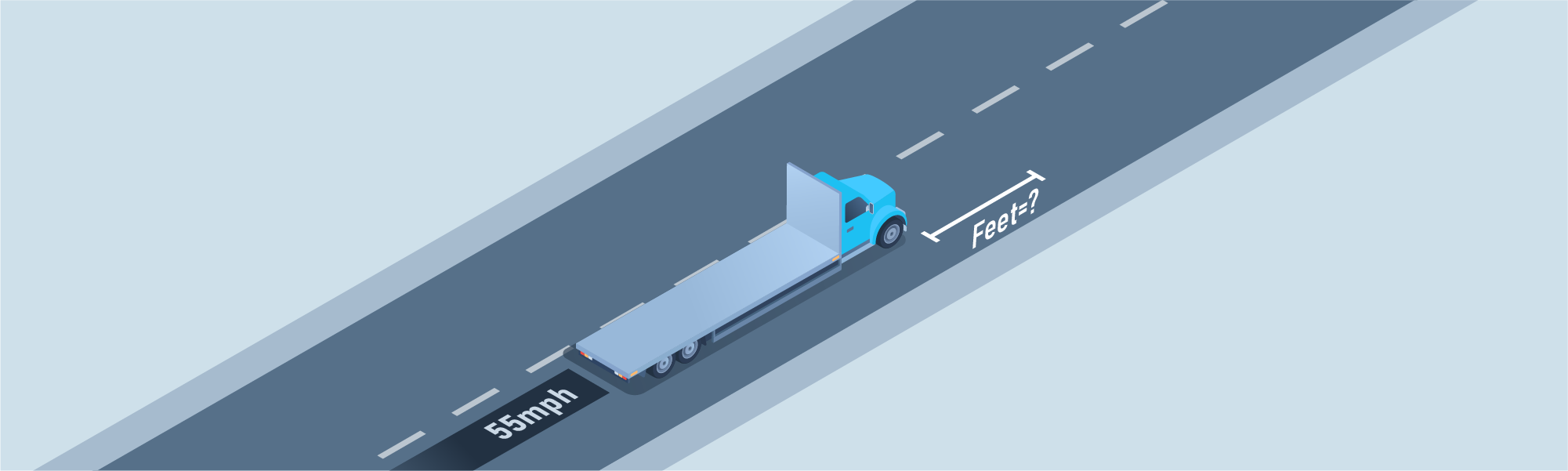 Stopping - What is the average total stopping distance of a tractor unit (no trailer) traveling at 55 mph?