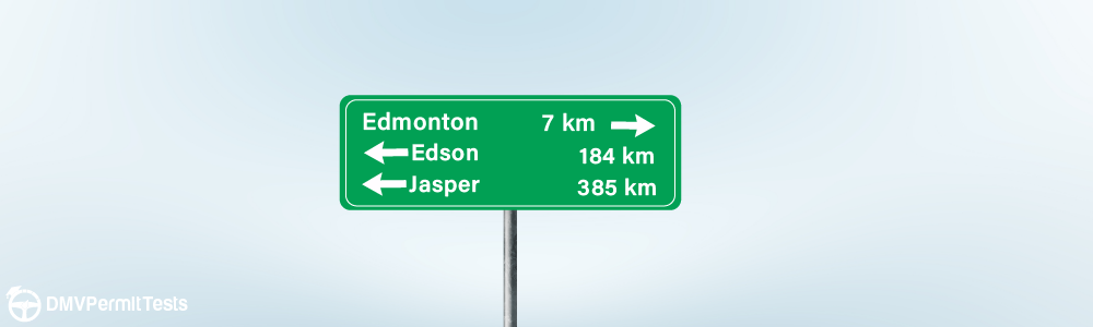 DMV Permit Car Traffic Signs - What does this guide sign show?