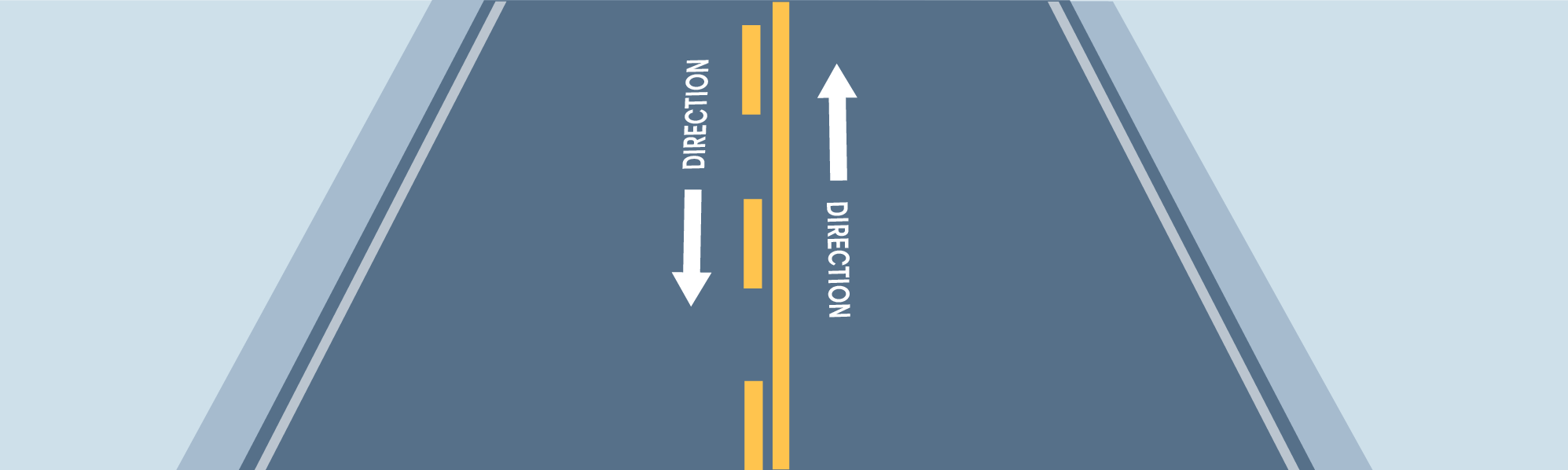 DMV Permit Car Traffic Signs - What do the broken and solid yellow lines going side by side on this road signify?