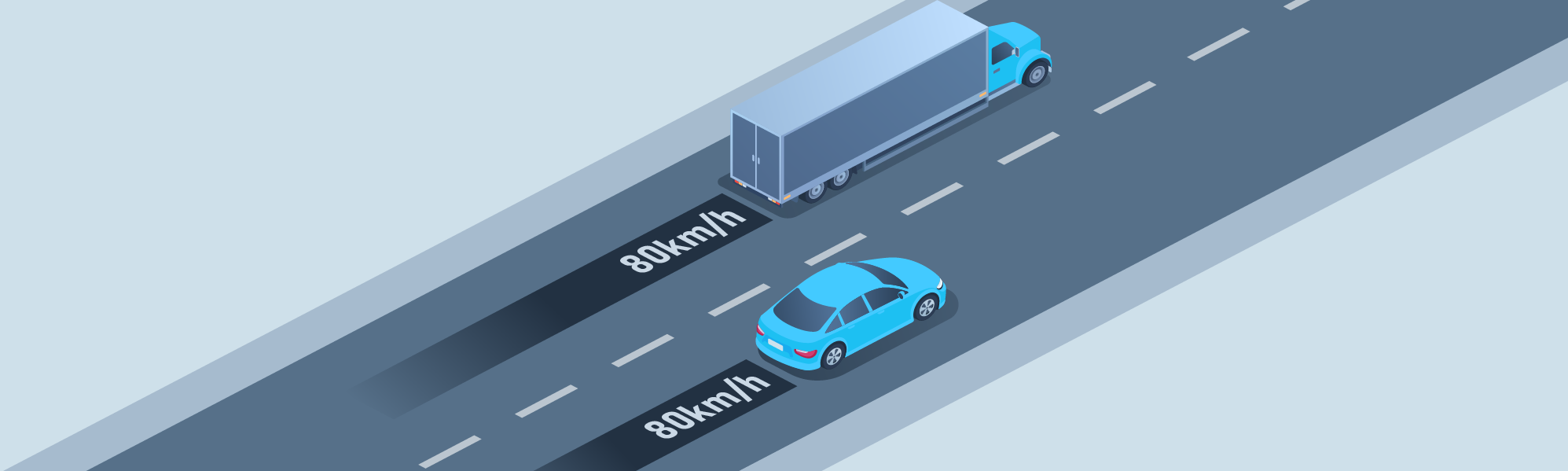 Sharing the road - The stopping distance of large commercial vehicles is: