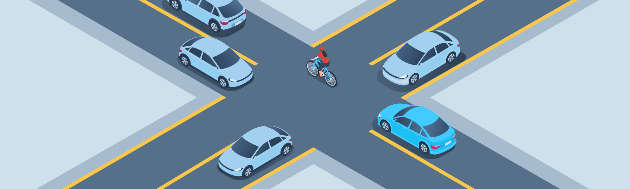 Sharing the road - What should you do to avoid collision with cyclists at intersection?
