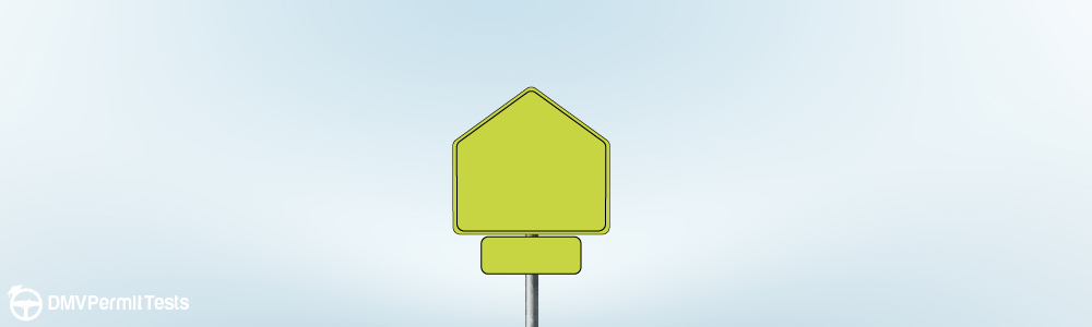 Traffic Signs - What does this fluorescent yellow-green background sign indicate?