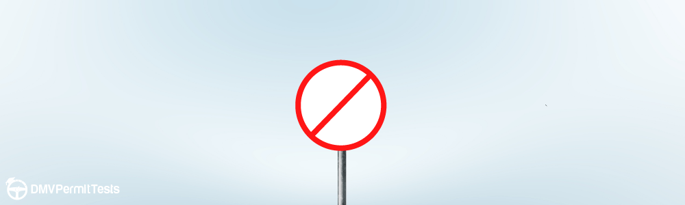 Traffic Signs - What does a red circle with a slash on a white background indicate?