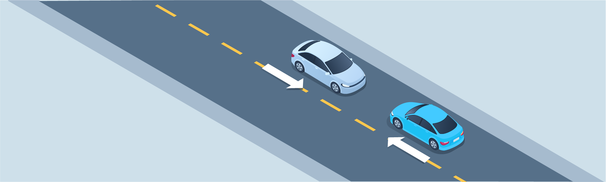 Dealing with emergencies - What should you do if a vehicle is approaching head-on in your lane?