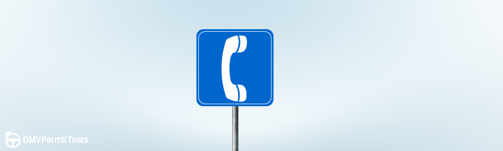 Traffic Signs - As you drive, you come across a road sign with a telephone symbol. What does this sign indicate?