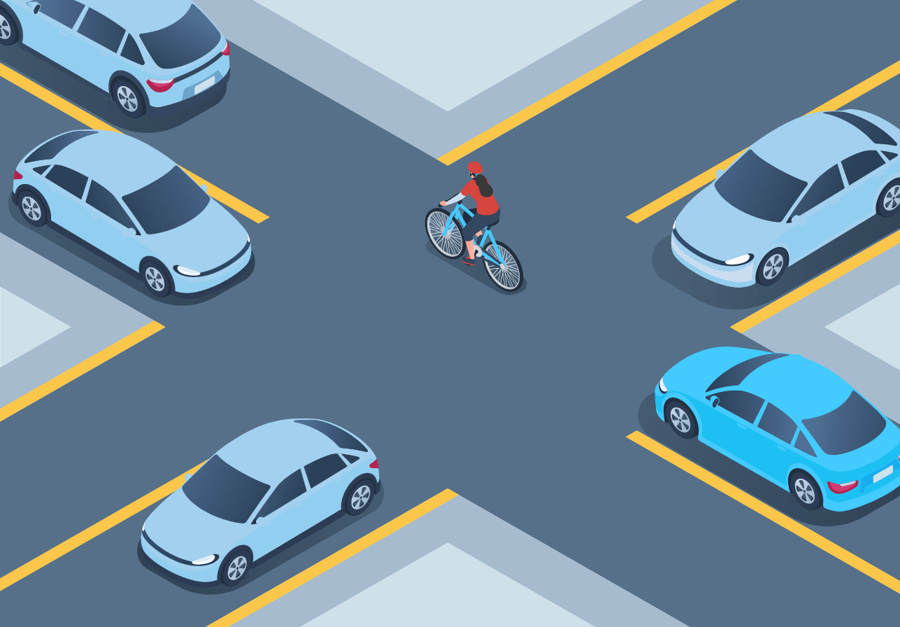 Sharing the road - What should you do to avoid collision with cyclists at intersection?