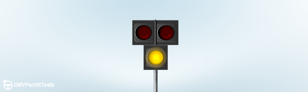 Traffic Signs - What does a flashing yellow signal at a pedestrian crosswalk indicate to approaching drivers?