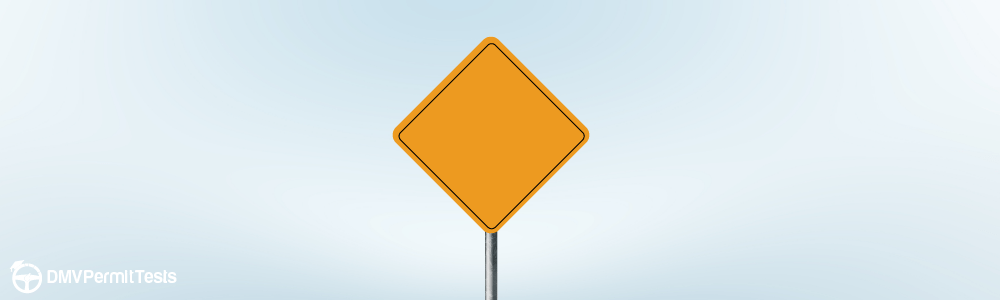 Traffic Signs - What does a sign with information or a picture on an orange background indicate?