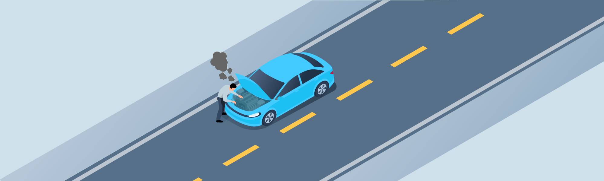 DMV Permit Car Dealing with emergencies - What should you do if you observe smoke coming from under the hood of your vehicle?