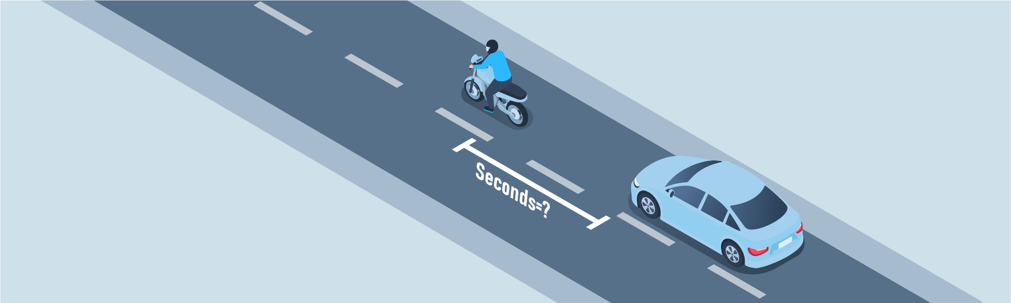 Sharing the road - What is the recommended following distance when driving behind a motorcycle for safety?